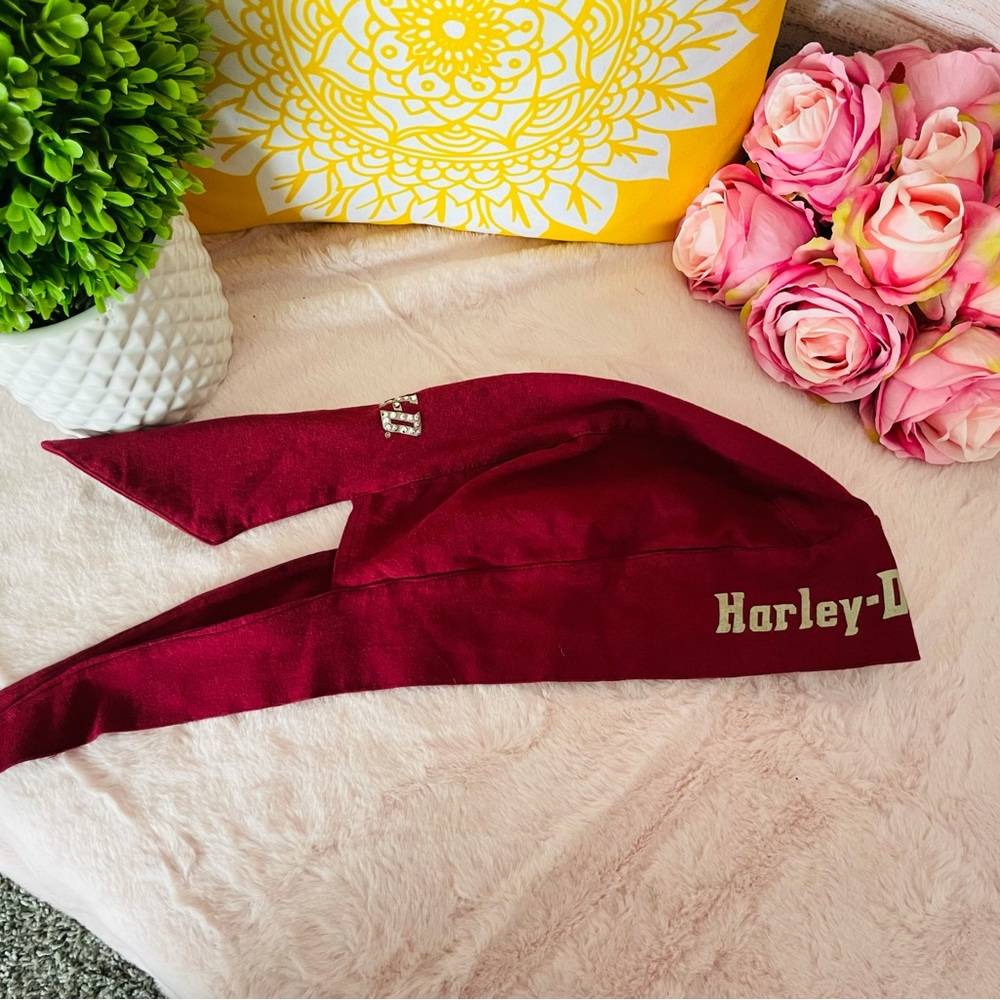 Harley-Davidson Maroon Logo Cotton Stretch Bandana Beanie